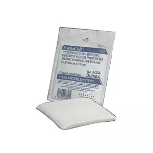 Gentell 84344 - Sorbacell Foam Dressing without Film Backing 4" x 4"