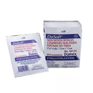 Gentell 84644 - Dusoft Sterile Non-Woven Sponge 4" x 4", 6-Ply