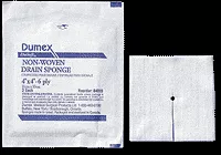 Gentell 84916 - Drain Sponge DuSoft Polyester / Rayon 4 X 4 Inch Sterile