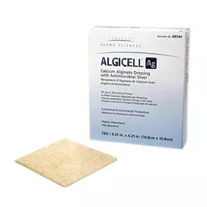 Gentell 88544 - Silver Alginate Dressing Algicell Ag 4-1/4 X 4-1/4 Inch Square Sterile