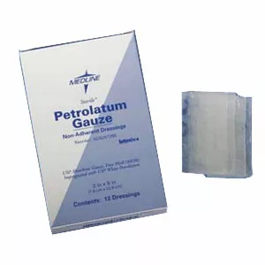 Gentell DKC77030 - Impregnated Non-Adherent Petrolatum Gauze 1" x 8"