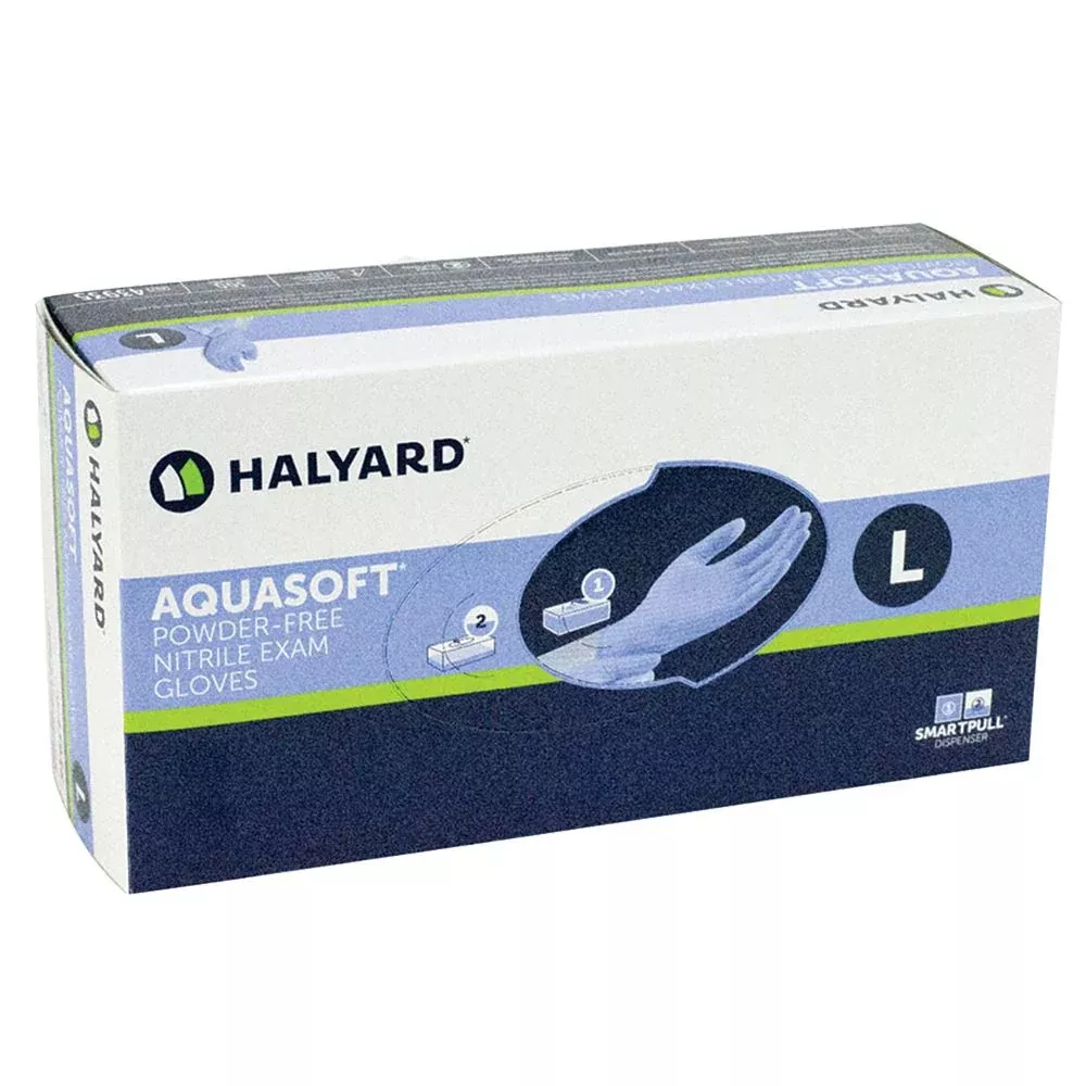 Halyard Aquasoft Nitrile Exam Gloves Aquasoft Nitrile Exam Gloves, Medium, 300 per box, 10 bx/cs - 938853/NA/NA/MD