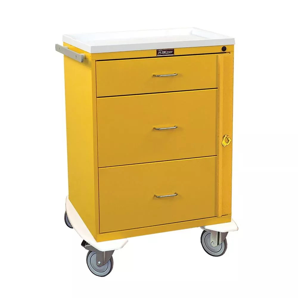 Harloff Isolation/Infection Control Cart, Breakaway Lock Infection Control Cart, 3-Drawer, Teal - 926481/TEAL/NA