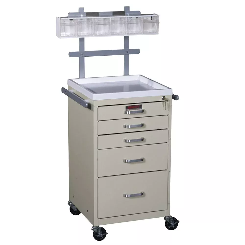 Harloff Mini Line Anesthesia Carts Short Mini Cart, Red - 926416/RED/NA