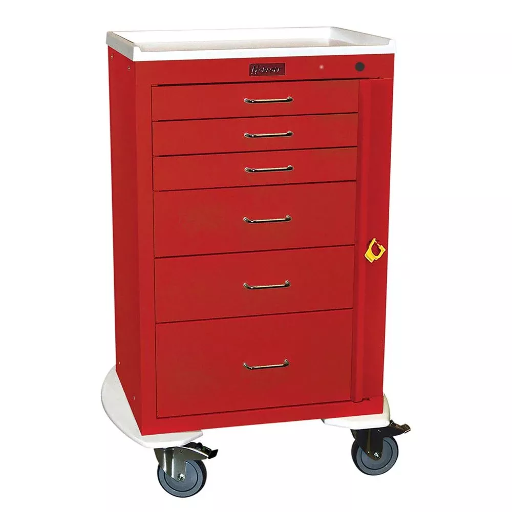 Harloff Mini24 6-Drawer Deluxe Emergency Cart Mini24 6-Drawer Deluxe ER Cart, Teal - 938733/TEA/NA