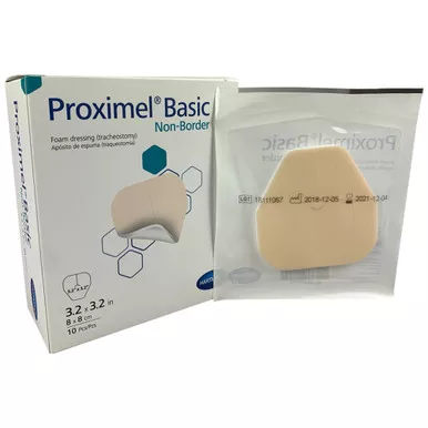 Hartmann 15713110 - Proximel Basic Non-Boarder Tracheostomy Dressing 3.2" x 3.2"