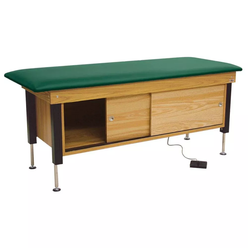 Hausmann Electro-Hydraulic Hi-Lo Treatment Table Treatment Table, Natural Oak/Grey - 79963/NATOAK/GREY