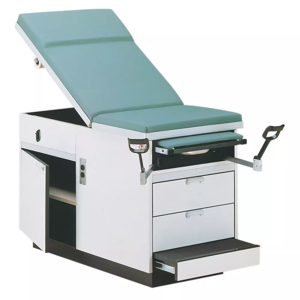Hausmann Exam Tables Exam Table, 5 Drawers, Left, Rose - 930919/ROSE/LF