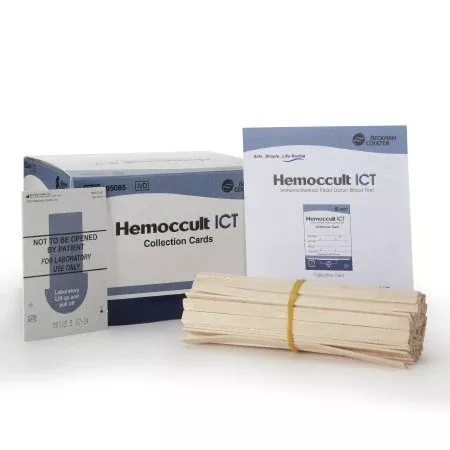 Hemocue Cancer Screening Patient Sample Collection and Screening Kit Hemoccult ICT Colorectal Cancer Screening Fecal Occult Blood Test (iFOB or FIT) Stool Sample 100 Cards CLIA Waived - Box of 100 - 395065A-BX