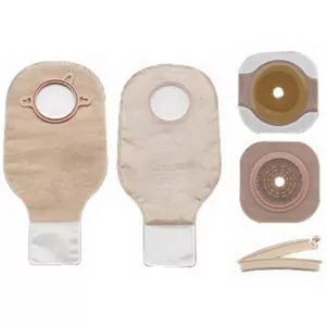 Hollister 19154 - New Image Two-piece Colostomy/Ileostomy Drainable Single-use Kit 2-1/4", Clamp Closure