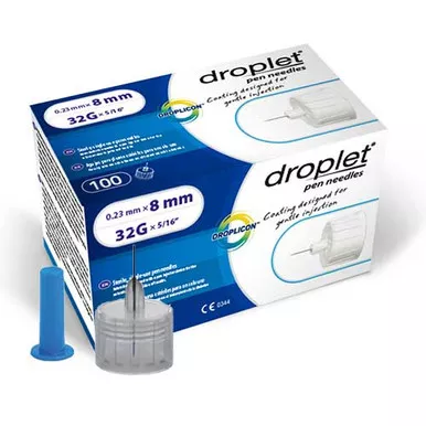 HTL-Strefa, 8312 - Droplet Pen Needle 32G (0.23mm) x 8mm (100 count)