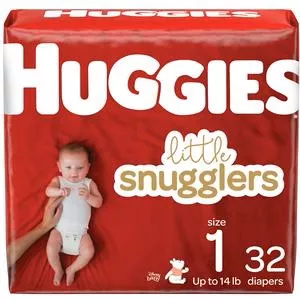 Huggies Little Snugglers Diapers, Size 1, Jumbo Pack- Pack(age) of 32