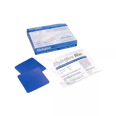Hydrofera HBRF4475 - Hydrofera Blue Foam Island Dressing with Border, 4" x 4-3/4".
