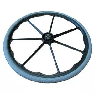 Invacare 1025124 - Composite Rear Wheel 24" x 1-3/8", Pneumatic with Flat Free Insert, 7/16" Axle