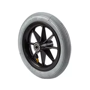 Invacare 1058137 - Composite Caster Wheel 8" x 1", Light Grey, Solid Rubber