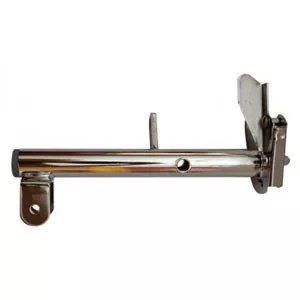 Invacare 1124402 - Front Rigging Hanger Assembly with Plug Button, Left, Hemi, Black, Pin Style