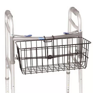 Invacare 6096 - Vinyl Coated Walker Basket with Snap Hooks 7-1/2" x 17" x 7"