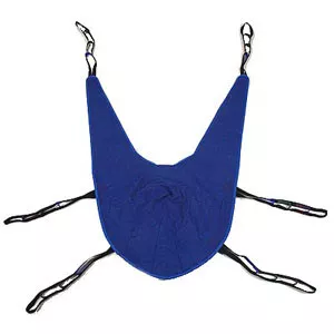 Invacare R100P - Reliant Divided Leg Sling with Head Support, Petite, Navy, Polyester/Nylon