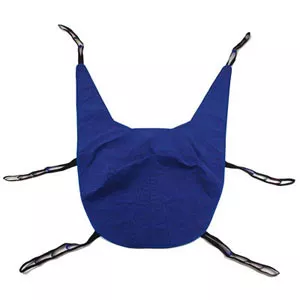 Invacare R102 - Reliant Divided Leg Sling with Head Support, X-Large, Blue, Polyester/Nylon