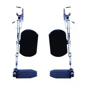Invacare T94HAP - Hemi Elevating Legrests with Heel Loop Aluminum Footplate, 1-1/2" Hanger Pin Spacing