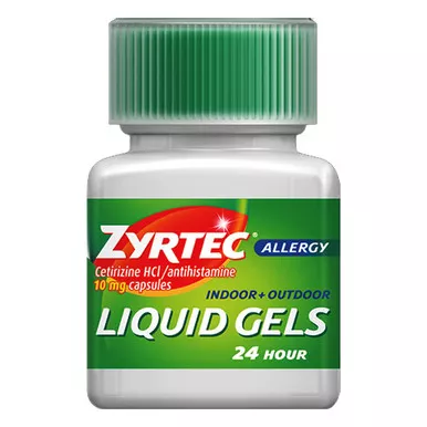J&J 20431 - Zyrtec Allergy Liquid Gels, 10 mg Capsule, 12 Count