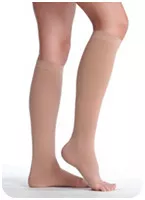 Juzo 2001ADR410 - Knee High, 20-30, Reg, Black, Open Toe, Size 4