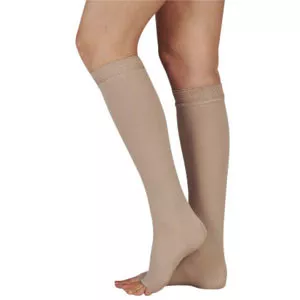 Juzo 2101AD143 - Naturally Sheer Knee-High, 20-30, Open Toe, Beige, Size 3