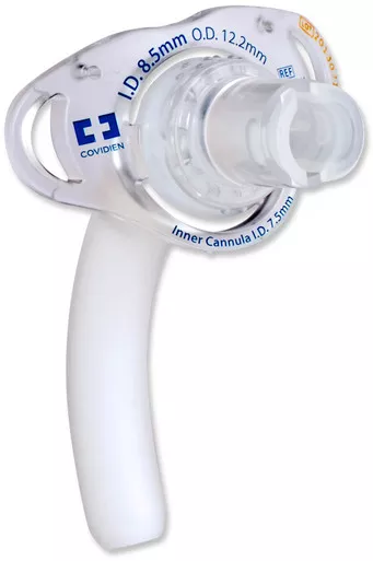 Kendall 4UN65H - Flexible Tracheostomy Tube, Cuffless, Disposable Inner Cannula, Size 6.5 mm