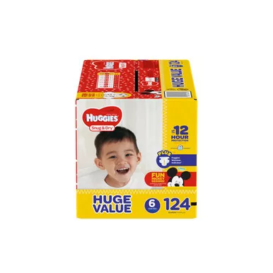 Kimberly Clark 45822 - HUGGIES Snug and Dry Diapers Size 4, HUGE Pack, 172 Count