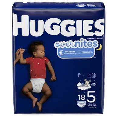 Kimberly Clark 49540 - Huggies OverNites Diapers, Size 5, Jumbo Pack