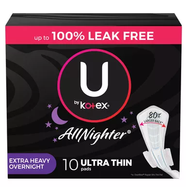 Kimberly Clark 53476 - U by Kotex Super Premium Ultra Thin Overnight Pad with Wings, 12 ct, Replaces Item 6947789.
