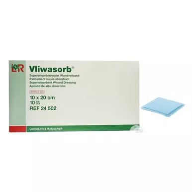 Lohmann & Rauscher 24502 - Vliwasorb Super Absorbant Dressing, 4" x 8"