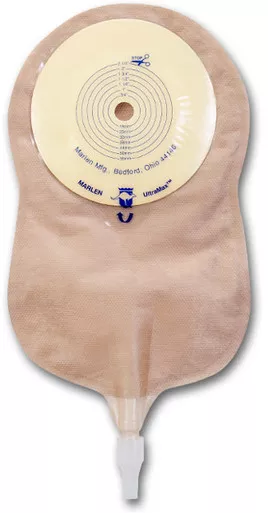 Marlen 72400 - Ultramax Urostomy Pouch, Cut-To-Fit, Flat, Aquatack