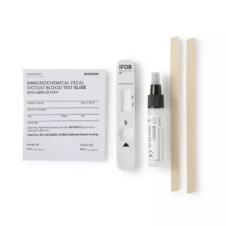 McKesson Cancer Screening Test Kit McKesson Consult™ Colorectal Cancer Screening Fecal Occult Blood Test (FOBT) Stool Sample 100 Tests CLIA Waived - Box of 1 - 127-100ER-BX