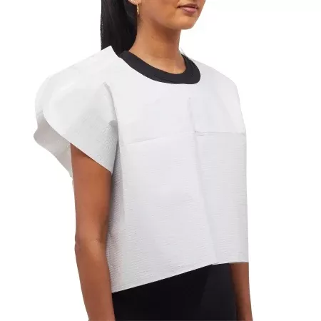 McKesson Exam Cape McKesson White Front / Back Opening Without Closure Unisex - Case of 100 - 18-107-CS