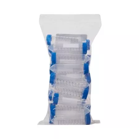 McKesson McKesson Centrifuge Tube Conical Bottom Plain 30 X 115 mm 50 mL Blue Screw Cap Polypropylene Tube - Pack of 25 - 177-6289-PK