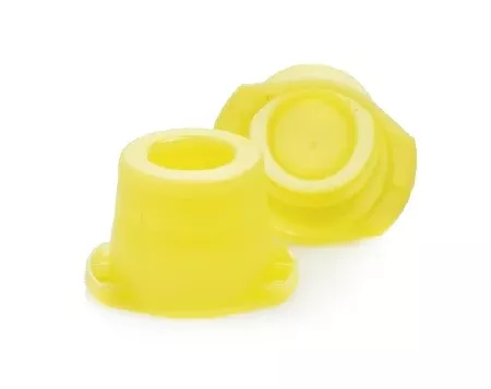 McKesson McKesson Tube Closure Polyethylene Snap Cap Yellow 12 mm / 13 mm / 16 mm (Universal) Fits Most 12mm, 13mm and 16mm Evacuated Glass Blood Collection Tubes and Plastic Test Tubes NonSterile - Bag of 1000 - 177-118115Y-BG