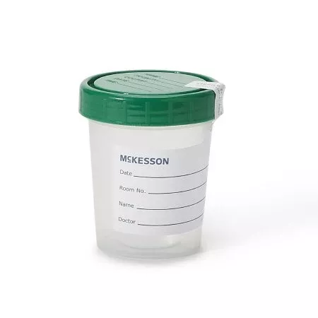 McKesson Specimen Container McKesson 120 mL (4 oz.) Screw Cap Sterile Inside Only - Case of 100 - 569-CS