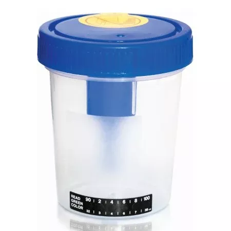 McKesson Urine Specimen Container with Integrated Transfer Device McKesson 120 mL (4 oz.) Screw Cap Patient Information Sterile - Each - 16-UCC4-EA
