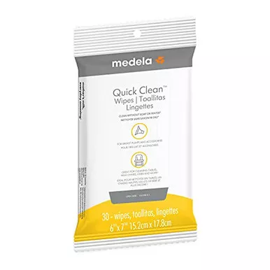 Medela 101042300 - Quick Clean Breast Pump Wipes, 30 ct