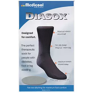Medicool DIBS - Diabetic Socks Black, Small