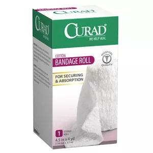 Medline CUR25865ERB - Curad Cotton Bandage Roll, 4.5" x 4 yd