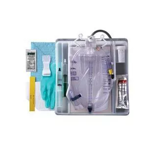 Medline DYND11520 - 100% Silicone Closed System Foley Catheter Tray 18 Fr 10 cc