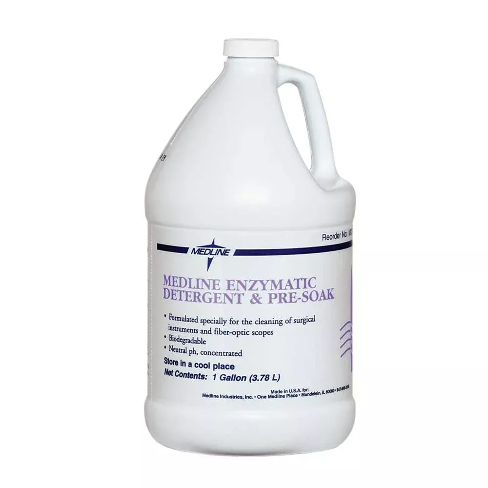 Medline Enzymatic Detergent and Presoak Single-enzymatic Detergent and Presoak, 1-Gal. Bottle, 4/cs - 936031