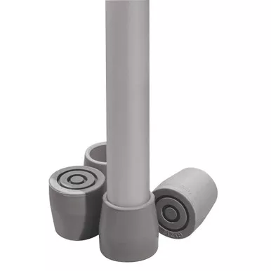 Medline G01202 - Rubber Utility Replacement Tip, Gray, 1",4/Pkg