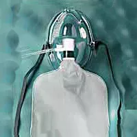 Medline HUD1058 - NonRebreather Oxygen Mask Elongated Style Pediatric Adjustable Head Strap / Nose Clip