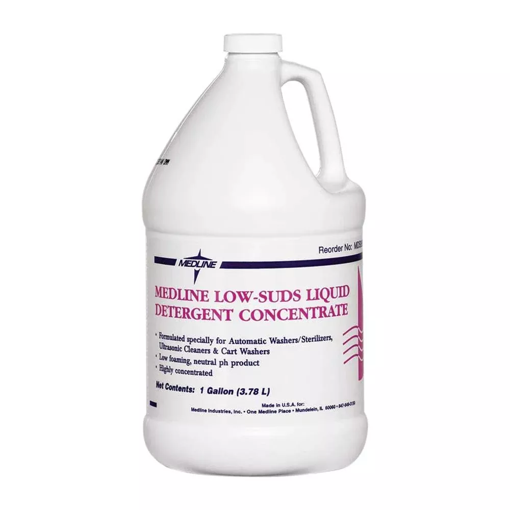 Medline Low-Suds Liquid Detergent Low-Suds Liquid Detergent, 1-Gal. Bottle, 4/cs - 936034