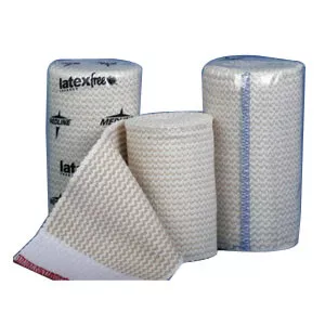 Medline MDS087004LF - Elastic Bandage Matrix 4 Inch X 5 Yard Medium Compression Double Hook and Loop Closure Natural NonSterile