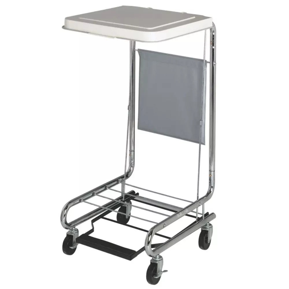 Medline Rectangular Hamper Stand with Metal Lid Rectangular Hamper Stand w/Metal Lid - 931966