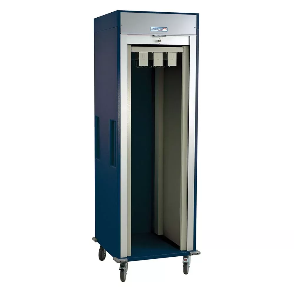 MedStorMax Cardiac Cath Lab Cart Cardiac Cath Lab Cart, Single Column, Tambour Door, Hammer Grey - 937352/NA/NA/HAMGRY